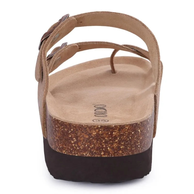 Sandales Plates Femme En Daim
