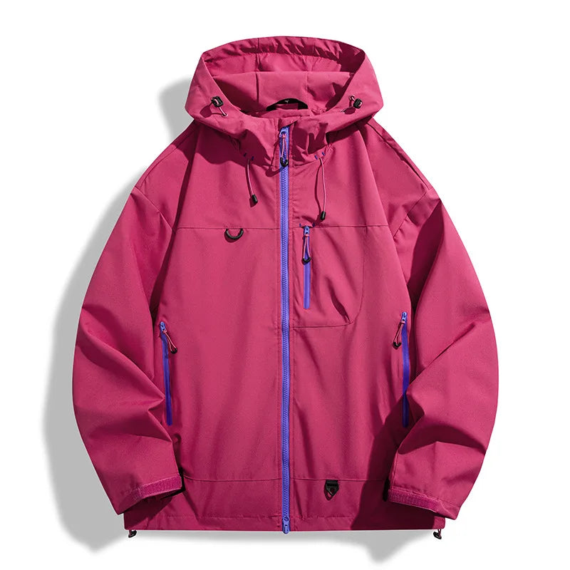 Homme Veste Imperméable Extérieur Capuche Zippée Confortable Protection Pluie