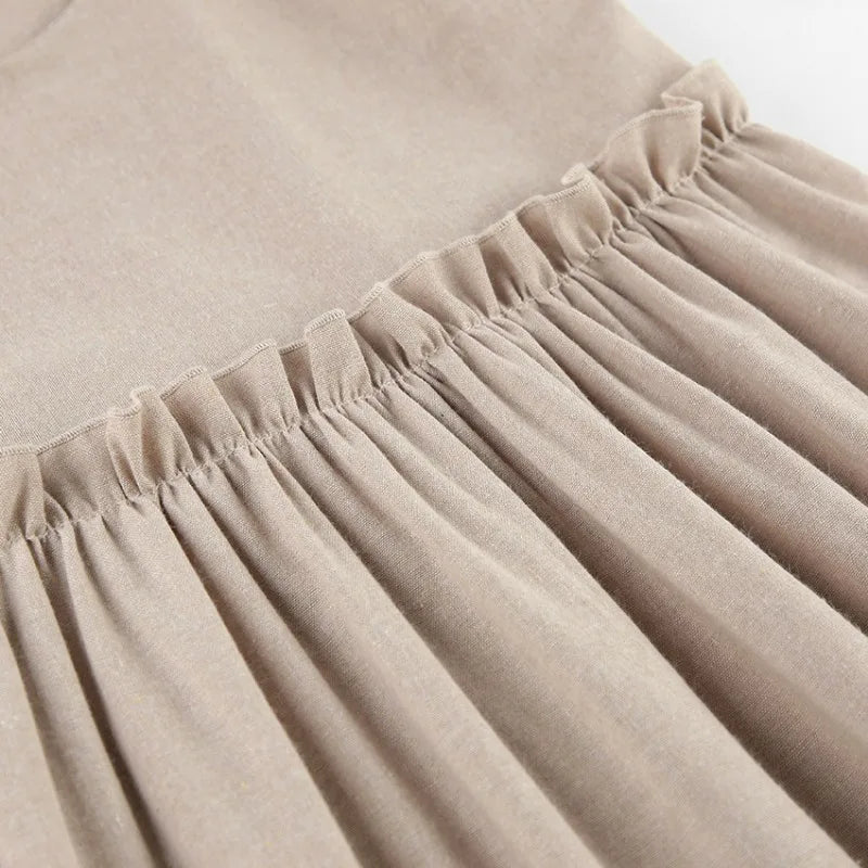 Robe d'été en mélange coton lin