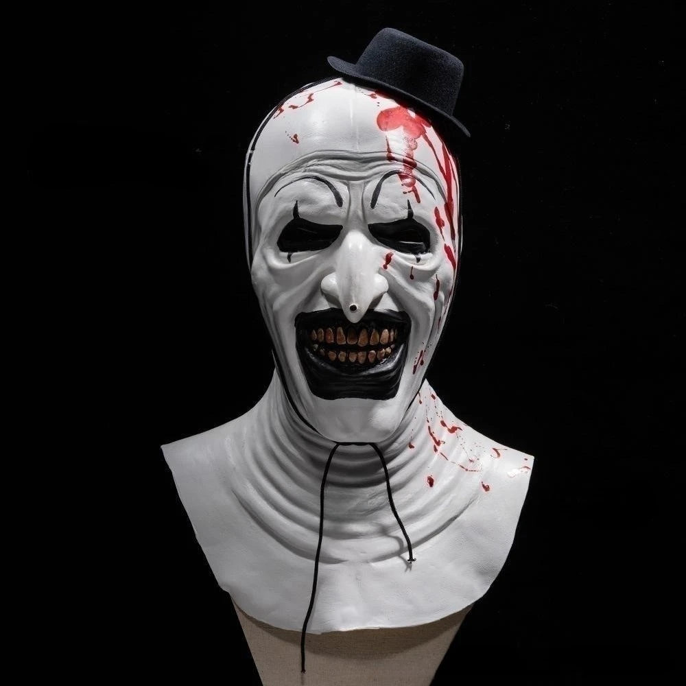 Costum mixt de clovn înfricoșător pentru Halloween, cosplay, cu mască, pentru adulți