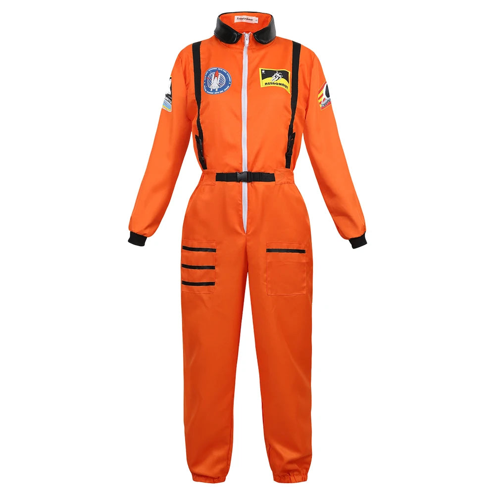Macacão de astronauta para cosplay de Halloween, fantasia para casal adulto