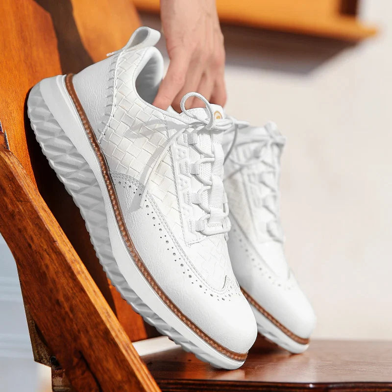 Sneakers in pelle uomo — scarpe leggere e traspiranti — quotidiane