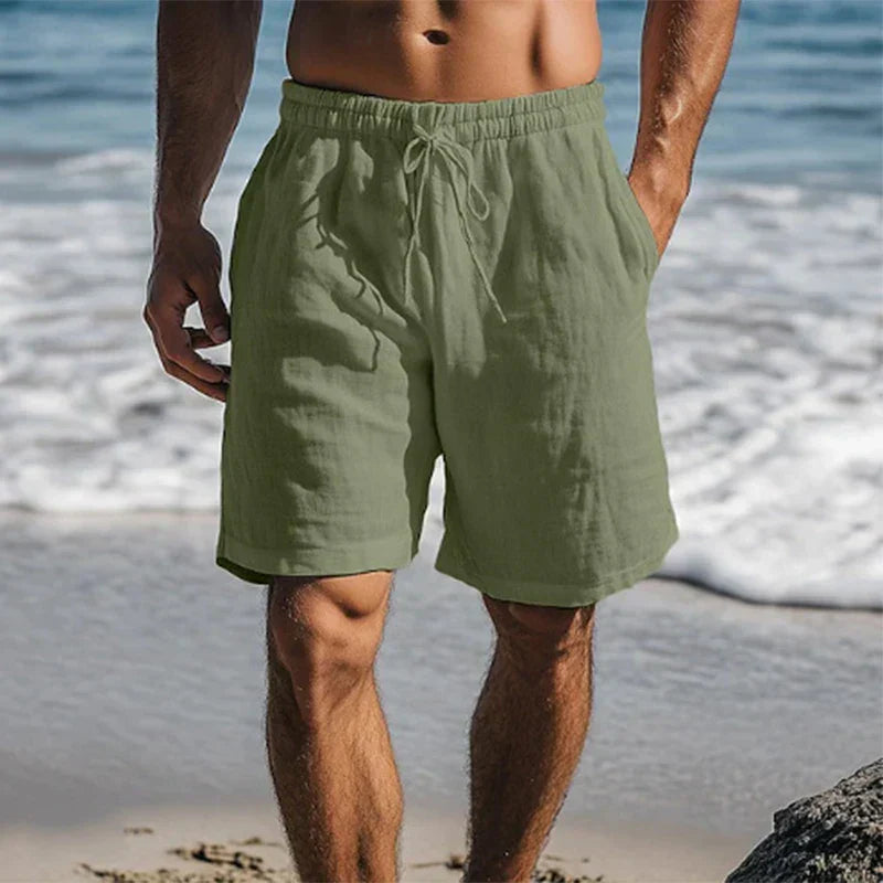 Pantaloncini da bagno in lino