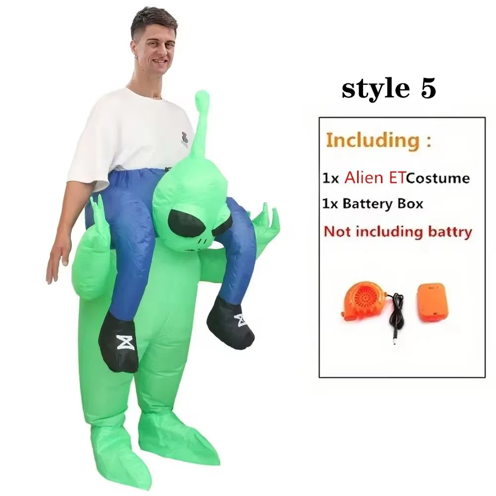 Unisex Inflatable Alien Costume Halloween Cosplay Adult Costume Party Outfit
