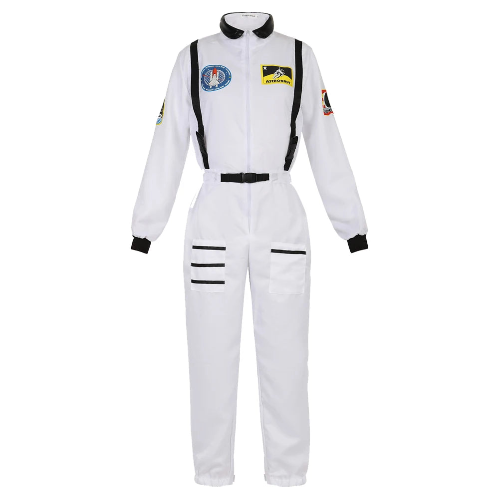 Macacão de astronauta para cosplay de Halloween, fantasia para casal adulto