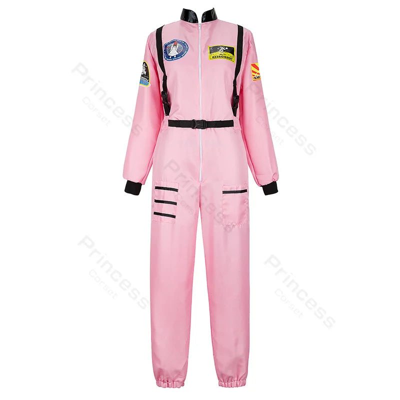 Macacão de astronauta para cosplay de Halloween, fantasia para casal adulto