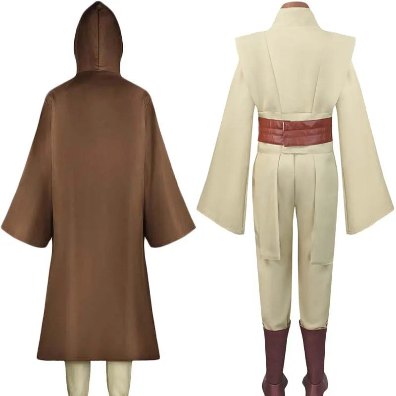 Pánský kostým rytířského mnicha, plášť s kapucí, halloweenská cosplay tunika pro dospělé