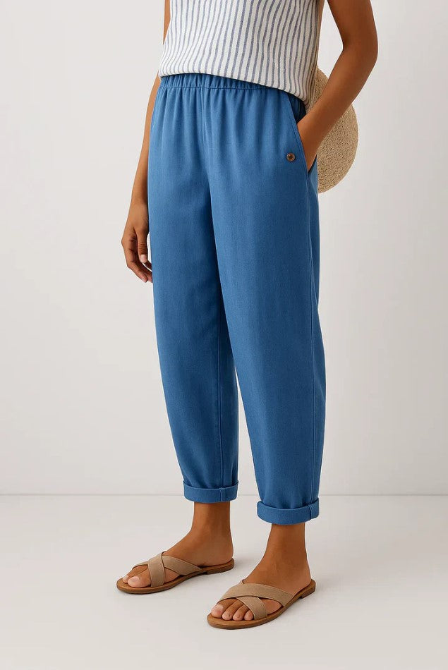 Casual Pants with Elastic Waistband