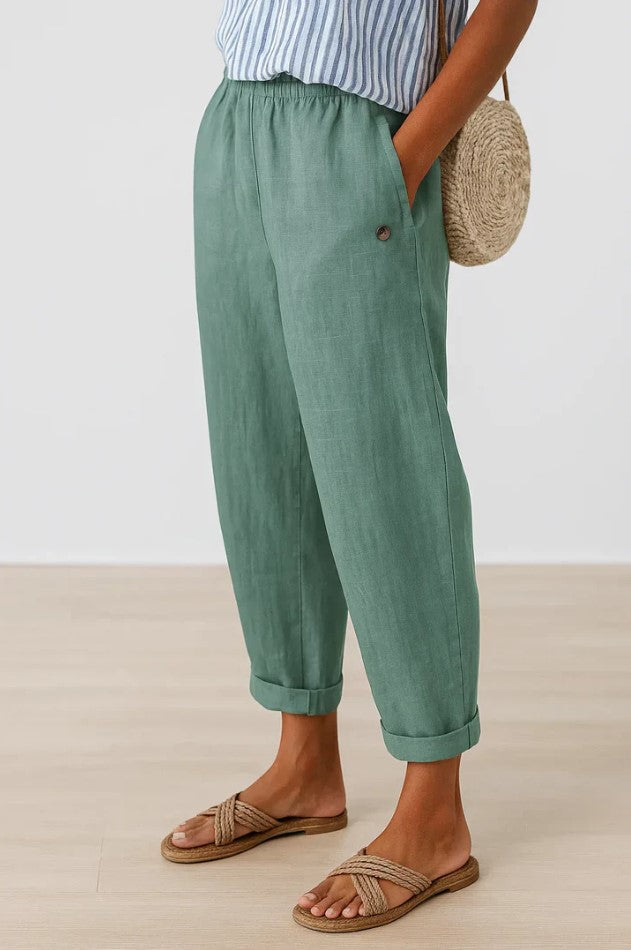 Casual Pants with Elastic Waistband