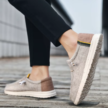 Homme Mocassins Toile Casual Semi-Habillé Respirant Léger Anti-Odeur Confortable