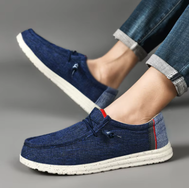Homme Mocassins Toile Casual Semi-Habillé Respirant Léger Anti-Odeur Confortable