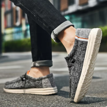 Homme Mocassins Toile Casual Semi-Habillé Respirant Léger Anti-Odeur Confortable