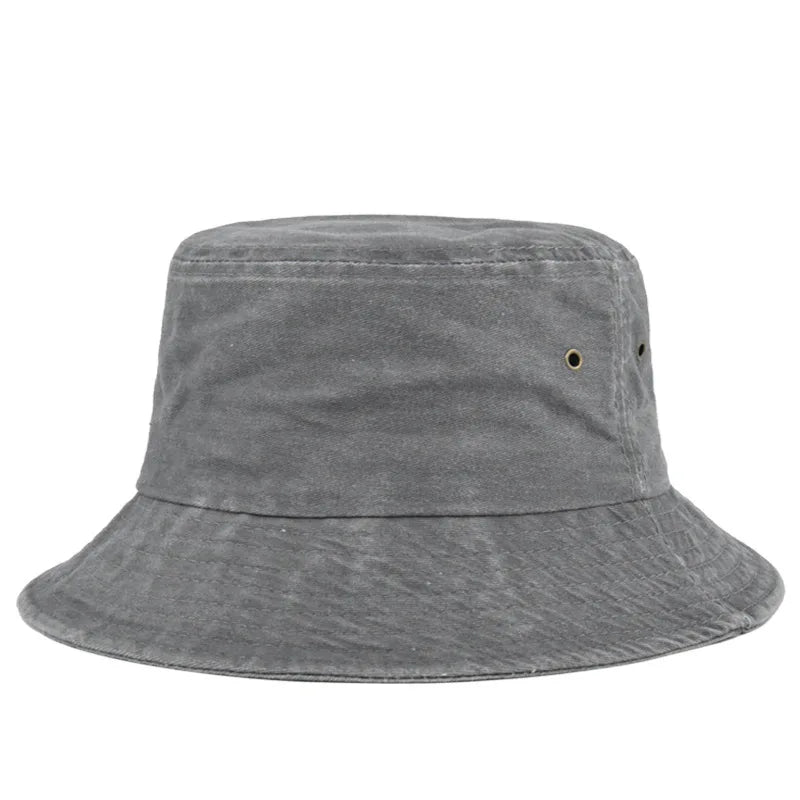 Unisex bavlněný bucket klobouk ve vintage stylu pro volný čas