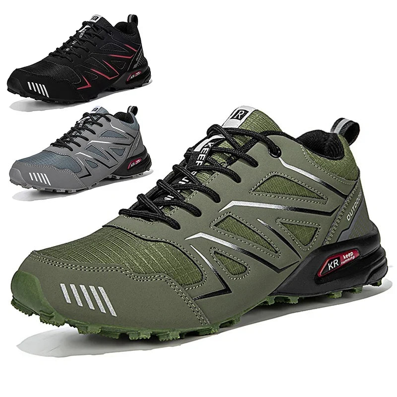 Homme Chaussures de Randonnée Extérieur Imperméables Semelle Antidérapante Lacets