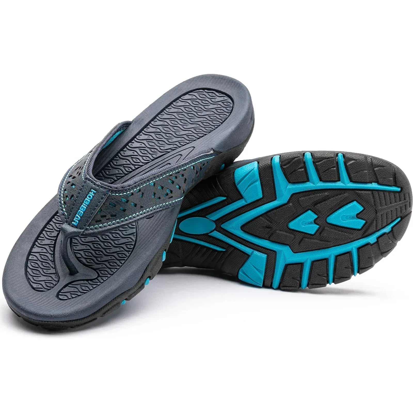 Tongs de Sport en Nubuck Synthétique avec Soutien de la Voûte Plantaire pour Homme