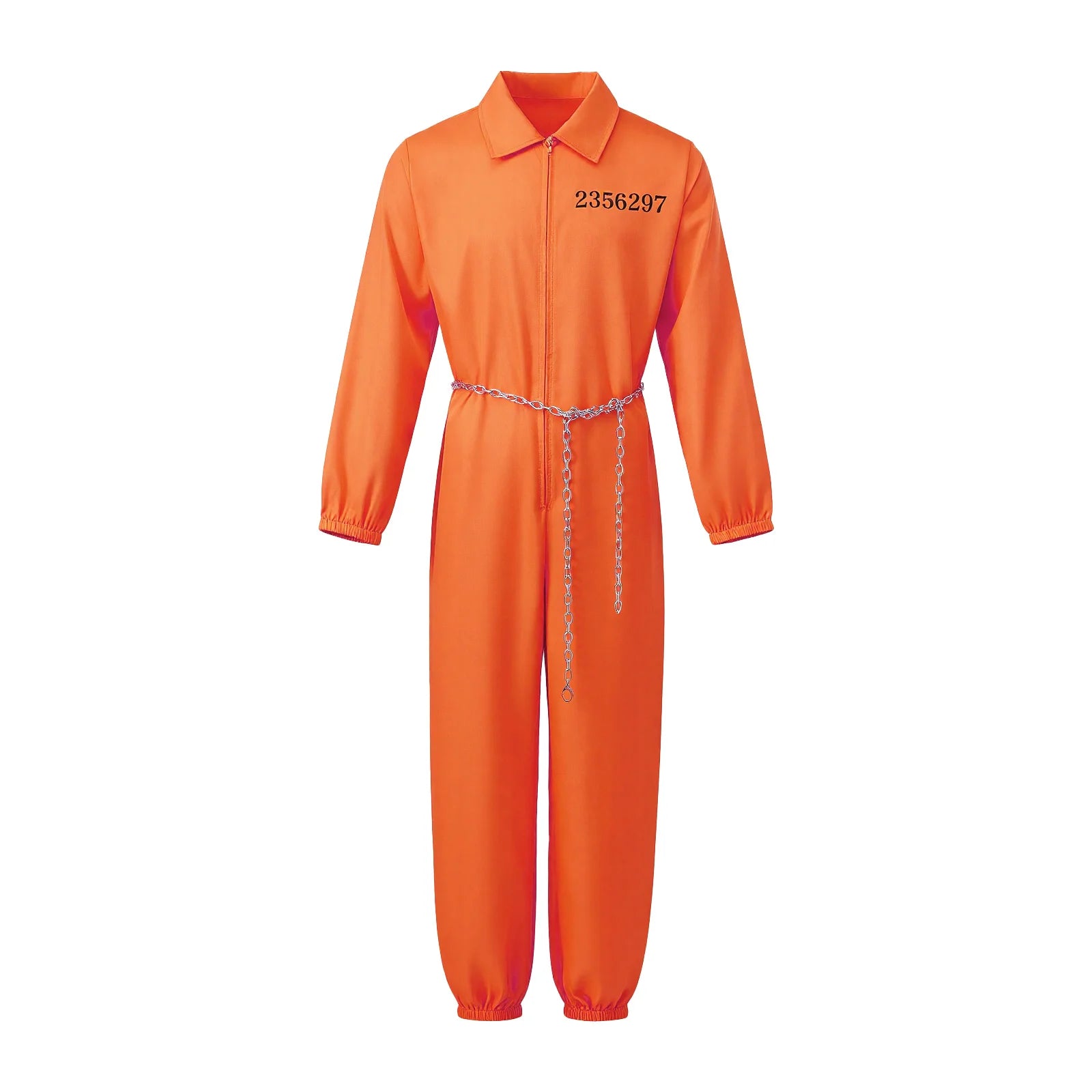 Costum cosplay de Halloween pentru bărbați, tip salopetă de deținut, cu mâneci lungi