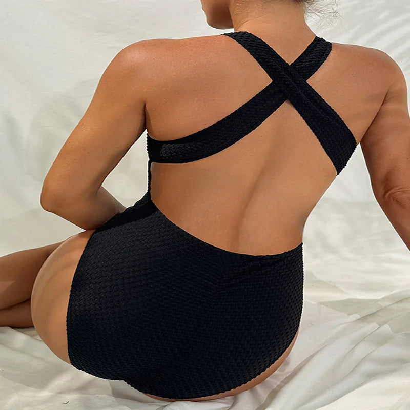 Bañador de maternidad de una pieza para natación con corte ajustable