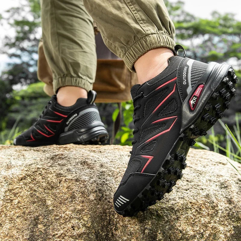 Homme Chaussures de Randonnée Extérieur Imperméables Semelle Antidérapante Lacets