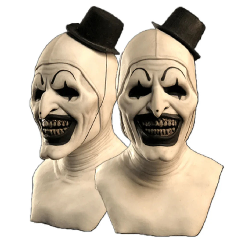 Costum mixt de clovn înfricoșător pentru Halloween, cosplay, cu mască, pentru adulți