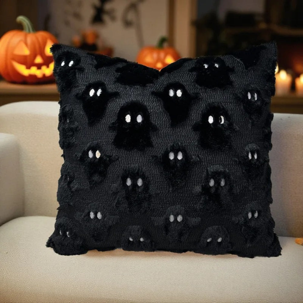 Soft Ghost Cushion Cover, Plush Halloween Living Room Decoration