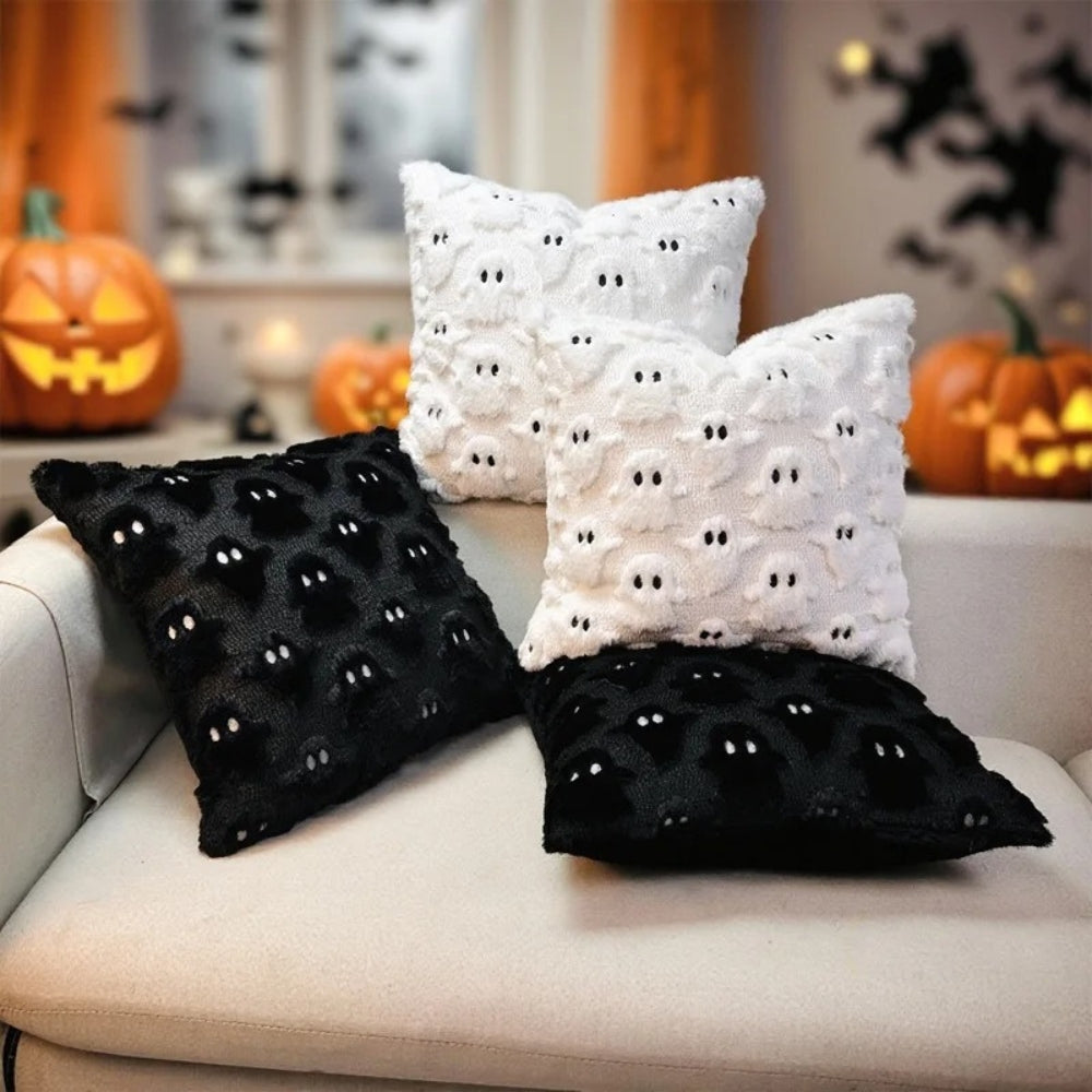 Soft Ghost Cushion Cover, Plush Halloween Living Room Decoration