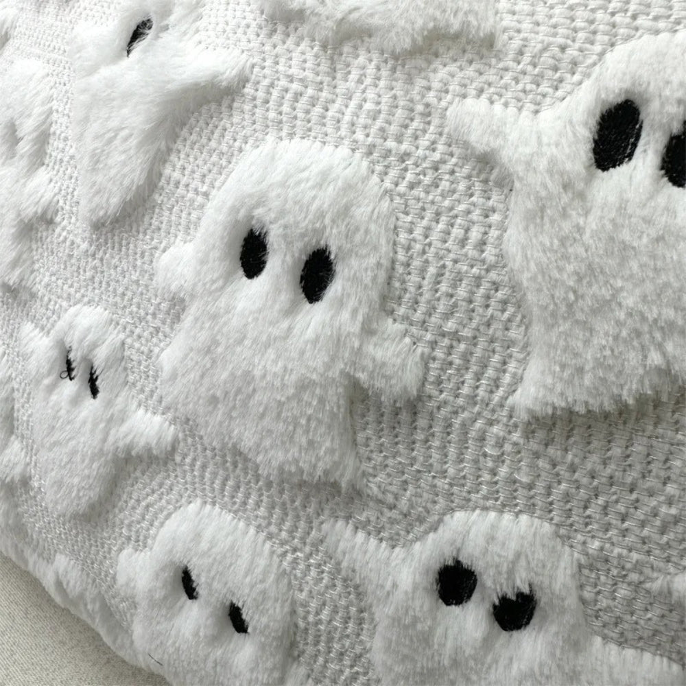 Soft Ghost Cushion Cover, Plush Halloween Living Room Decoration
