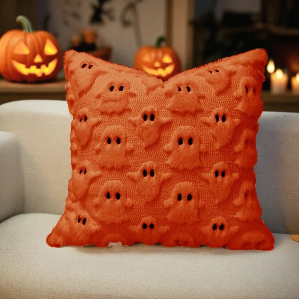 Soft Ghost Cushion Cover, Plush Halloween Living Room Decoration