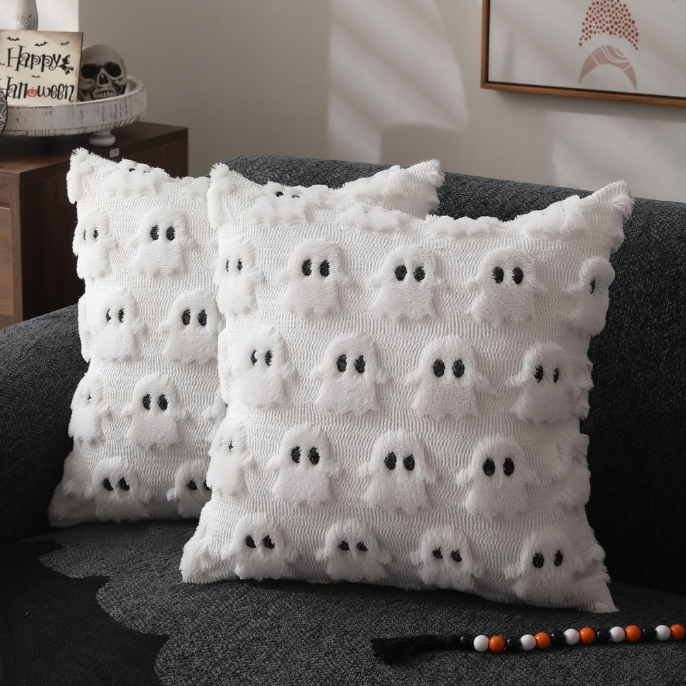 Soft Ghost Cushion Cover, Plush Halloween Living Room Decoration