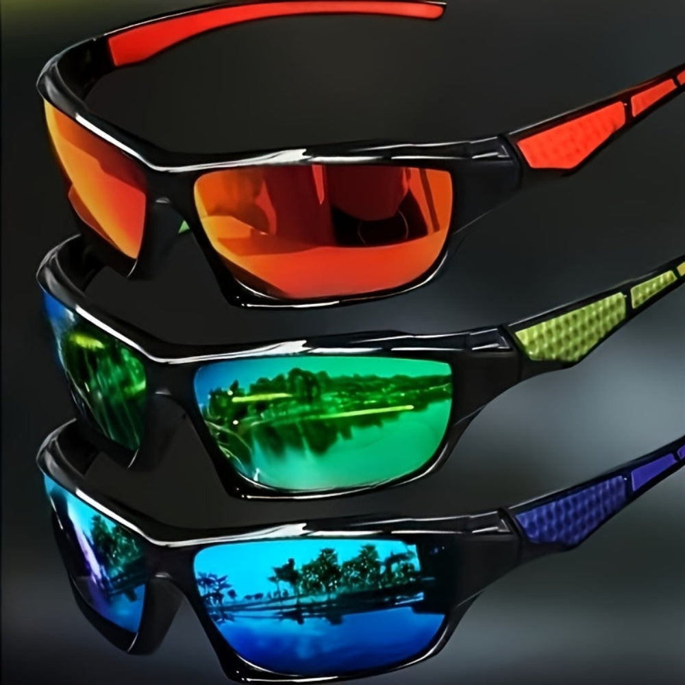 Lunettes Polarisantes de Sport pour Homme et Femme à Verres Ronds Anti-Reflets