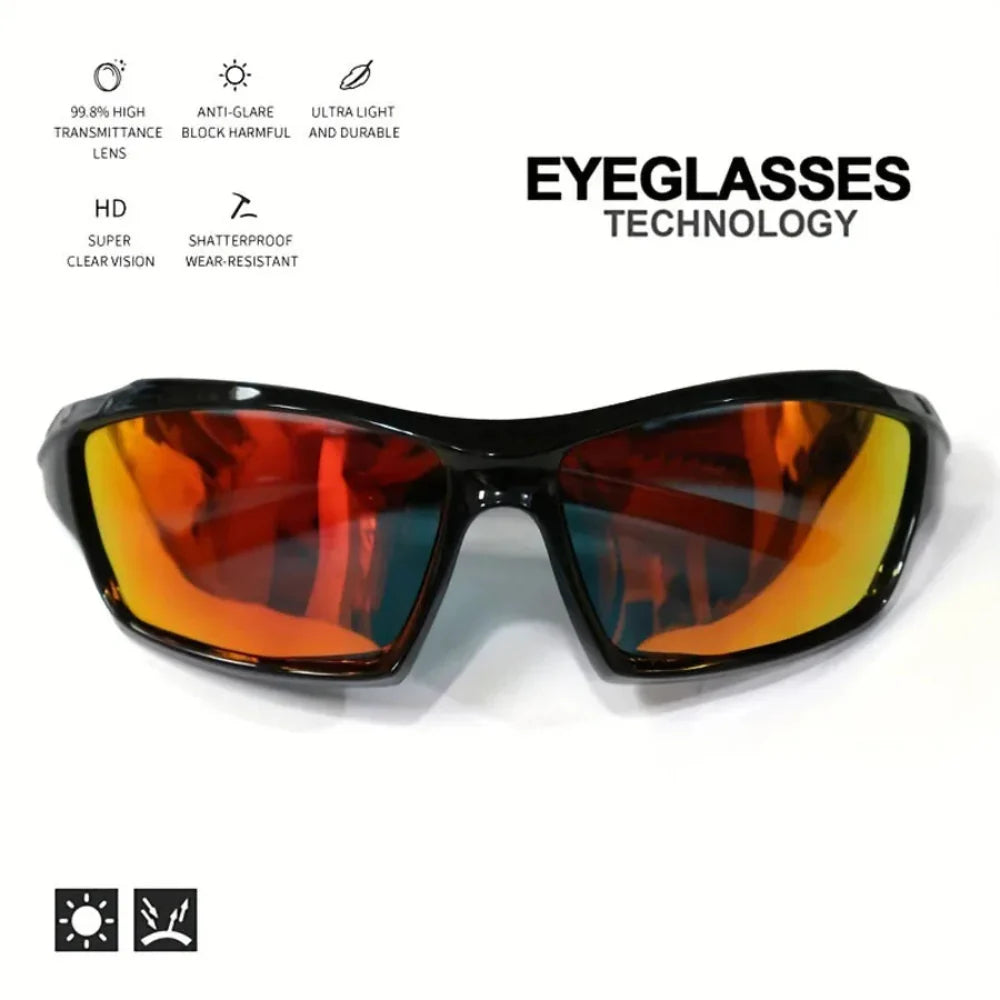 Lunettes Polarisantes de Sport pour Homme et Femme à Verres Ronds Anti-Reflets