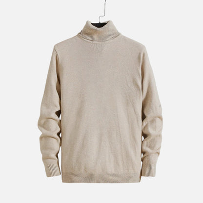 Velclairemode | Pull Col Roulé Homme en Maille Premium – Élégance Structurée, Confort Thermique