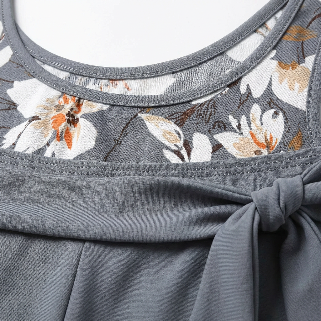 Maiô Tankini com Túnica Fluida Estampada e Parte de Baixo Short de Maiô