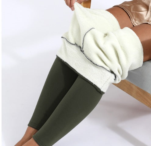 Mujer Leggings con Forro Polar Diarios Talle Alto Corte Moldeador Calidez Suave