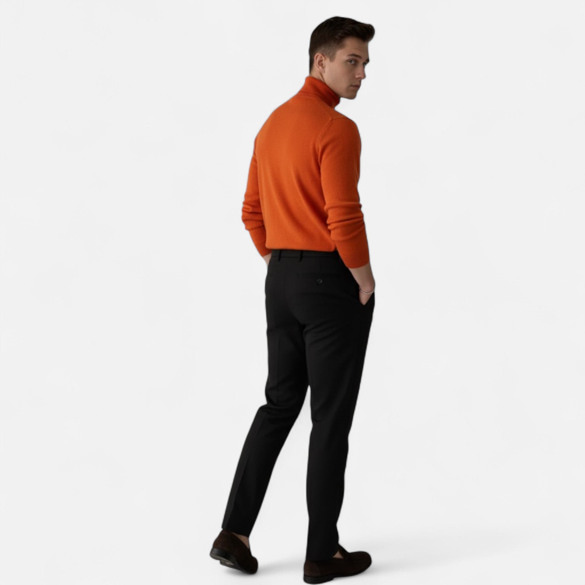 Velclairemode | Men's High Neck Sweater Professional Elegance