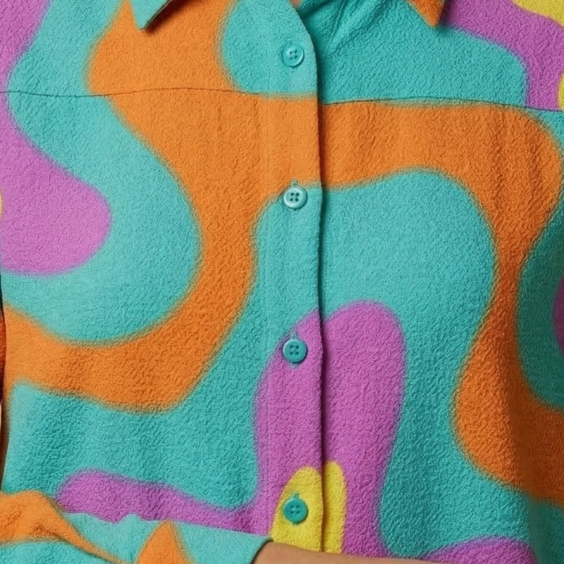 Chemise de Plage Rochie de Plajă pentru Femei cu Nasturi Centrali și Guler Clasic