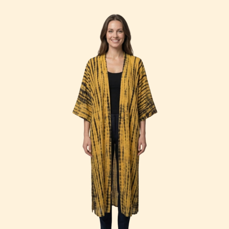 Robe de Plage Kvinders Strandkjole Lang Let med Leopardmønster uden Lukning