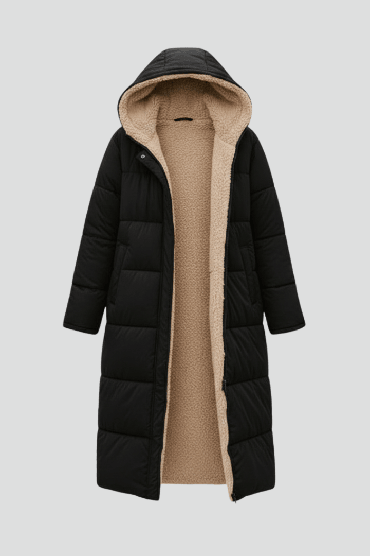 Mujer Chaqueta Acolchada Larga con Capucha Diaria Diseño Exclusivo Comodidad Todo el Día