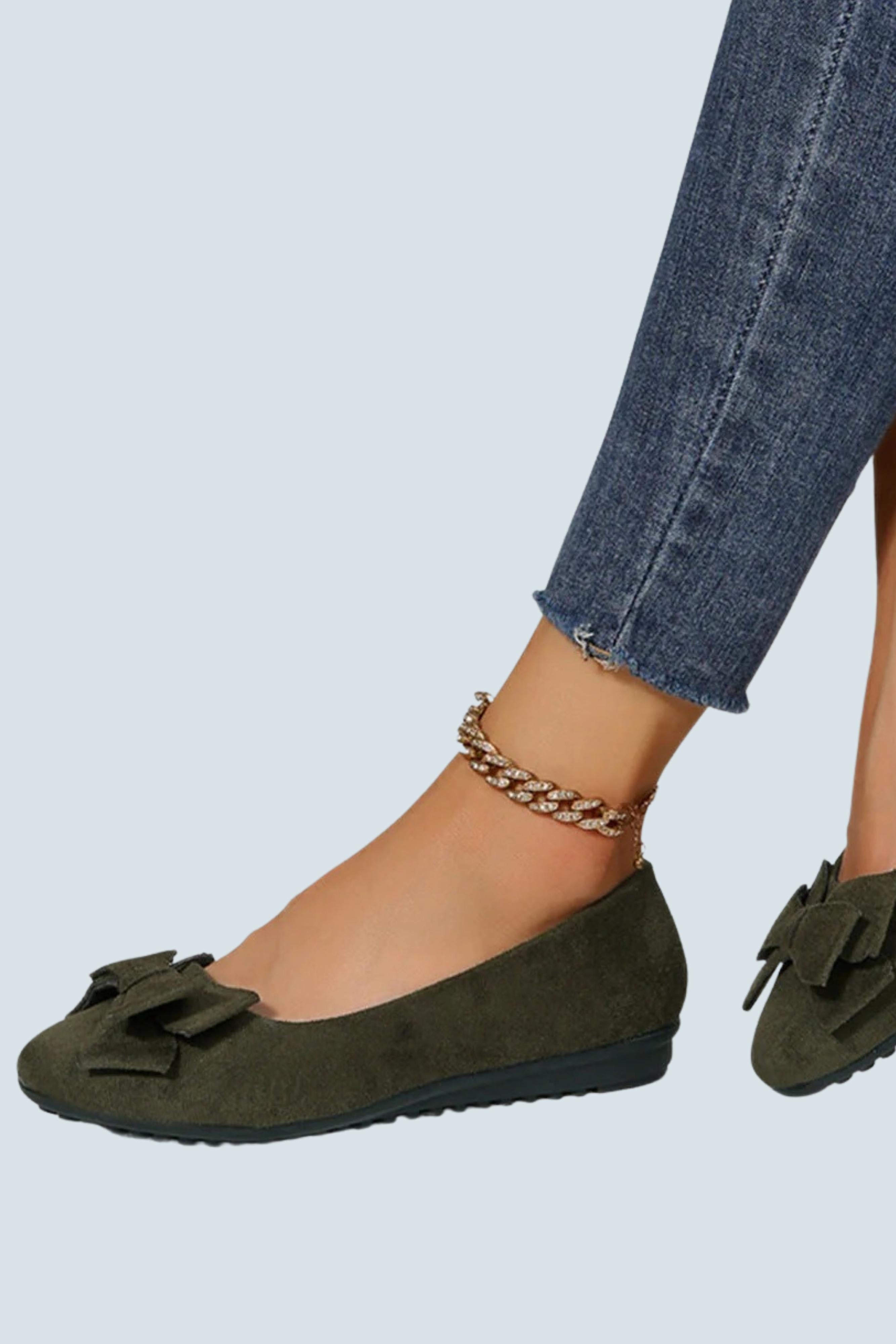 Ballerina Shoes for Women with Bow, Padded Sole, and Soft Exterior