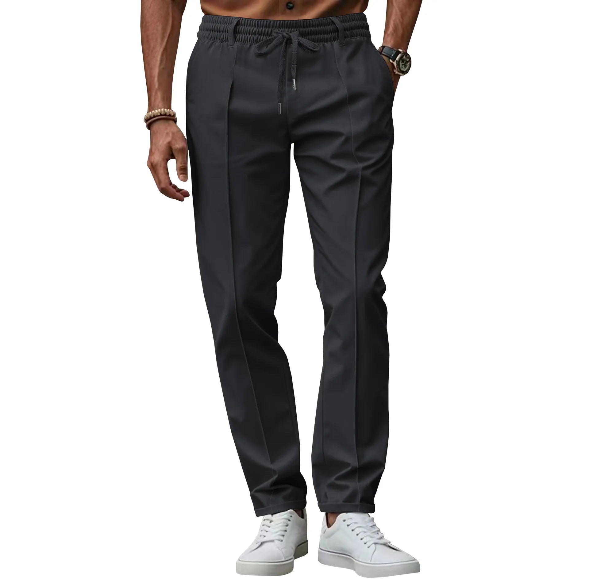 Pánské kancelářské kalhoty slim fit s elastickým pohodlím