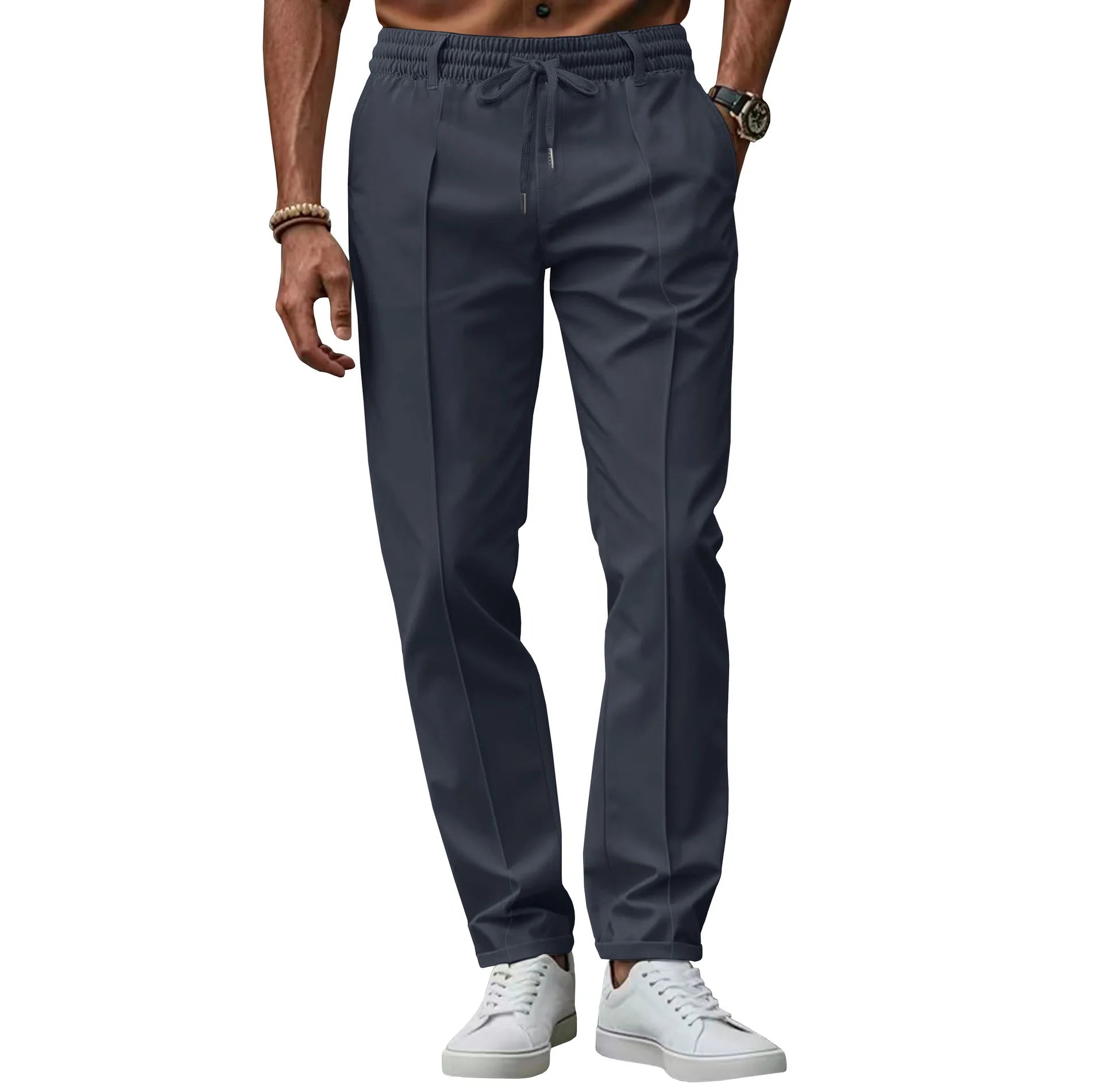 Pánské kancelářské kalhoty slim fit s elastickým pohodlím