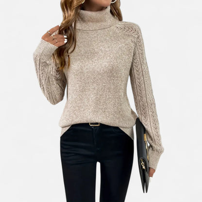 Velclairemode.com | Pull femme à col montant et manches longues