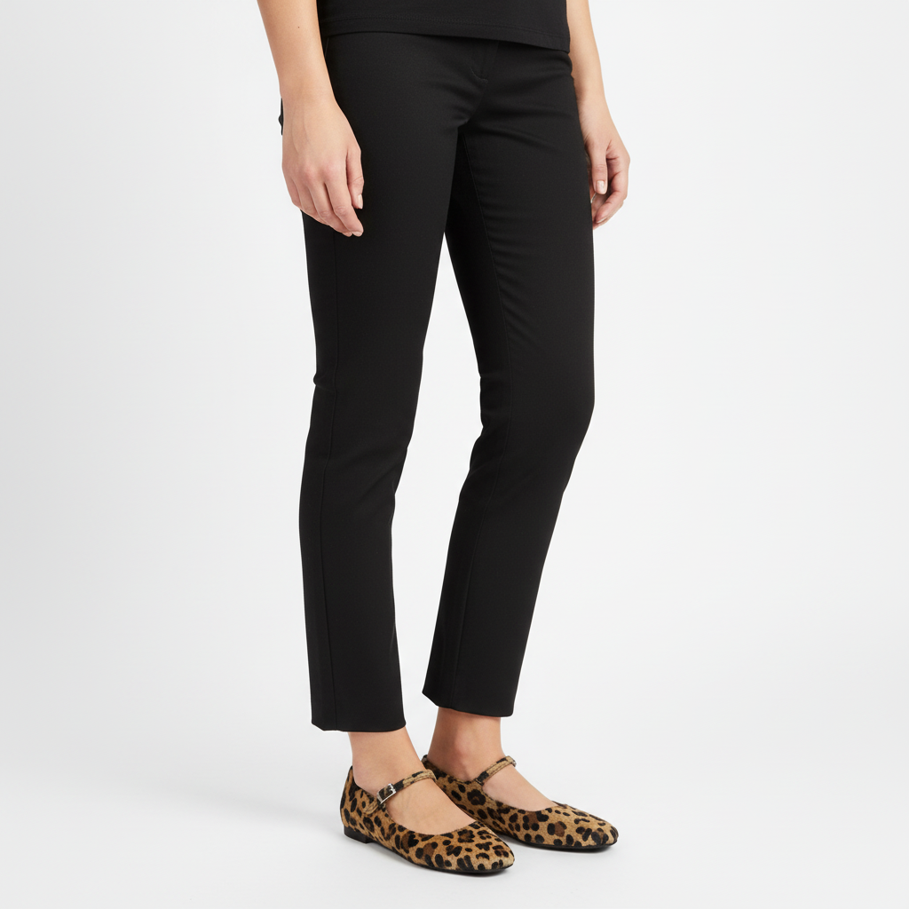 Ballerine Mary Jane da donna con stampa leopardata e cinturino con fibbia
