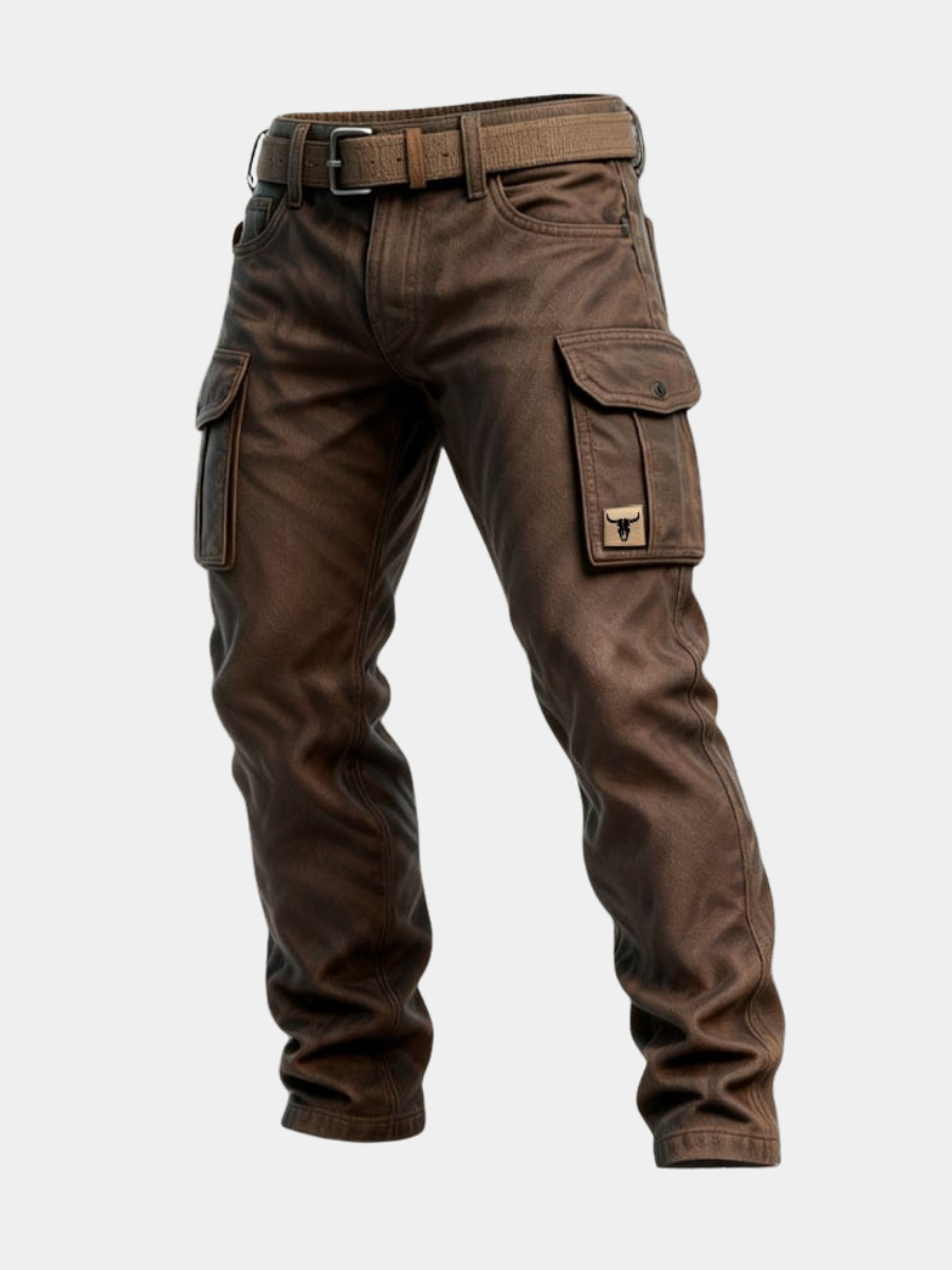 Homme Pantalon Cargo Travail Quotidien Toile Résistante Poches Renforcées