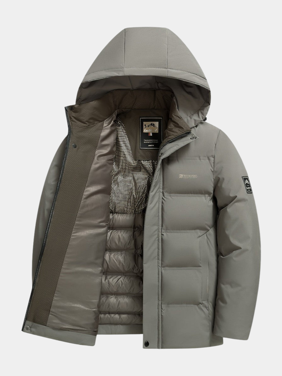 Men's Insulated Parka Everyday Outdoor Removable Hood Secure Pockets
