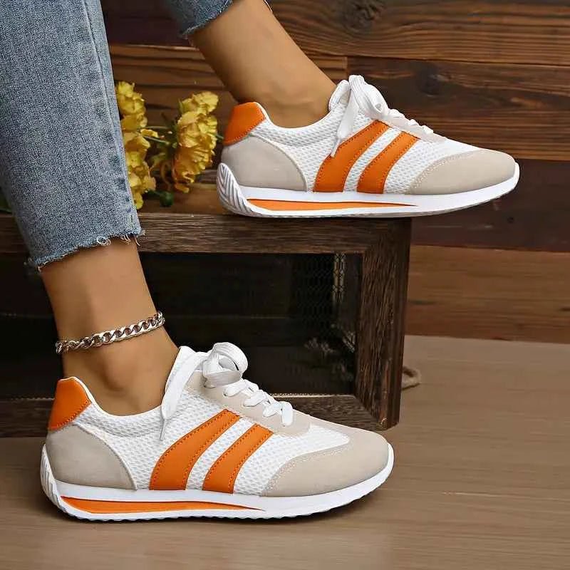 Adidași de damă din plasă, pentru uz zilnic, urbani, respirabili și ușori, cu guler căptușit pentru confort