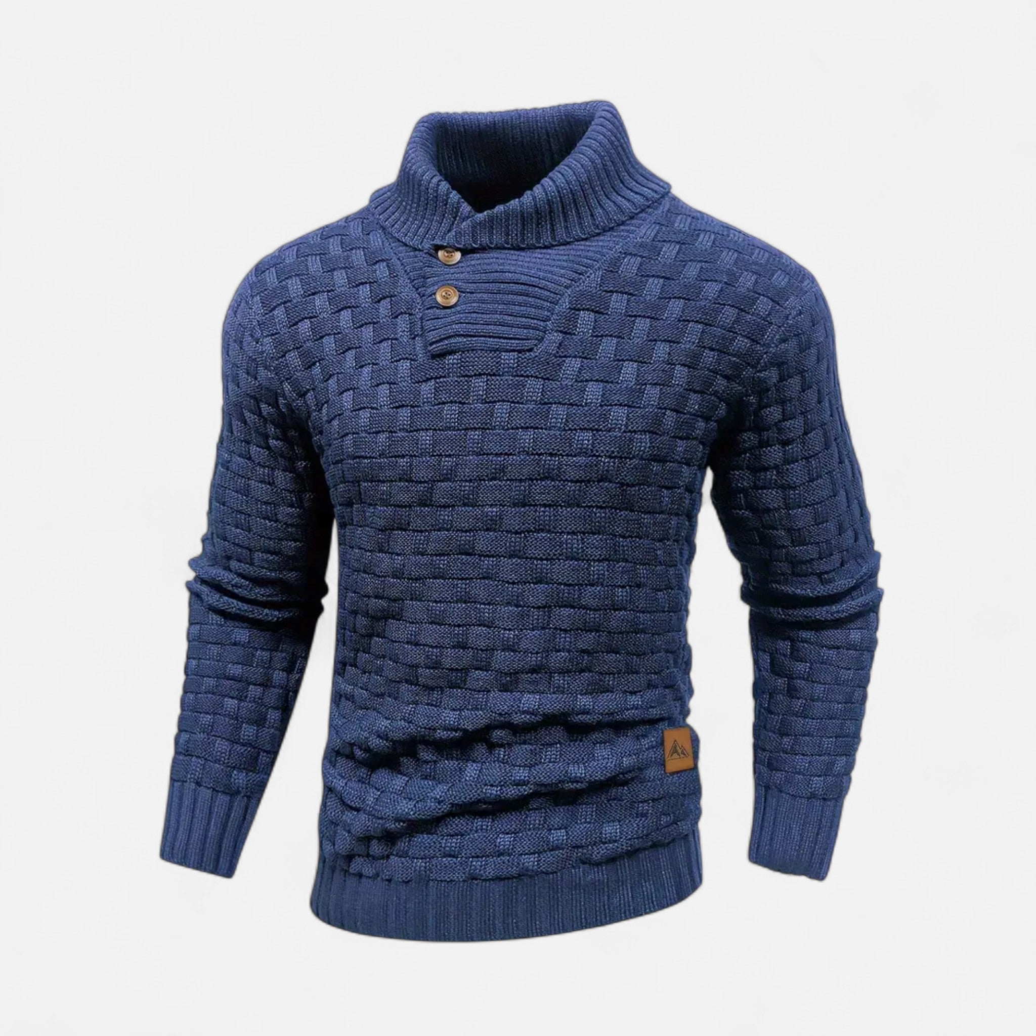 Velclairemode | Men's Chic Waffle Knit Sweater for Winter