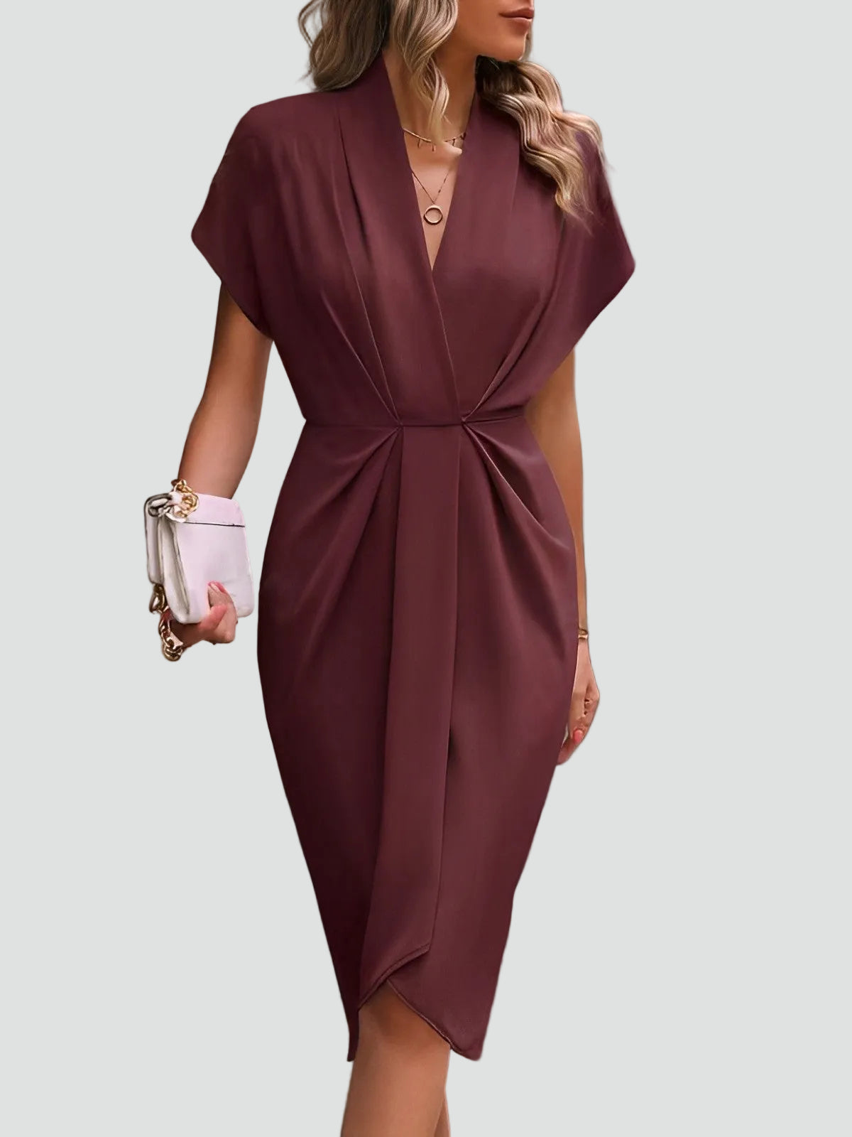 Robe Midi Cache-cœur Évasée
