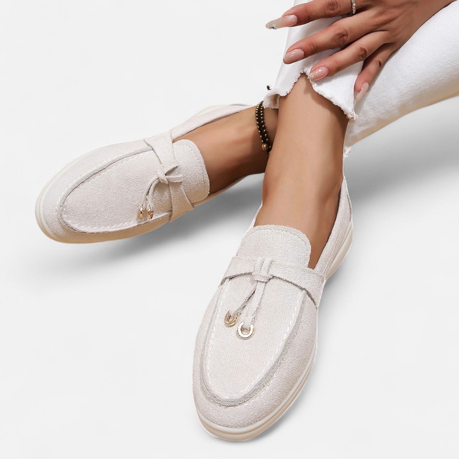 Velclairemode| Women's Retro Soft Leather Loafers - Slip-on Style, Thick Comfort Sole