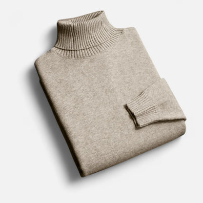 Velclairemode | Pull Col Roulé Homme en Maille Premium – Élégance Structurée, Confort Thermique