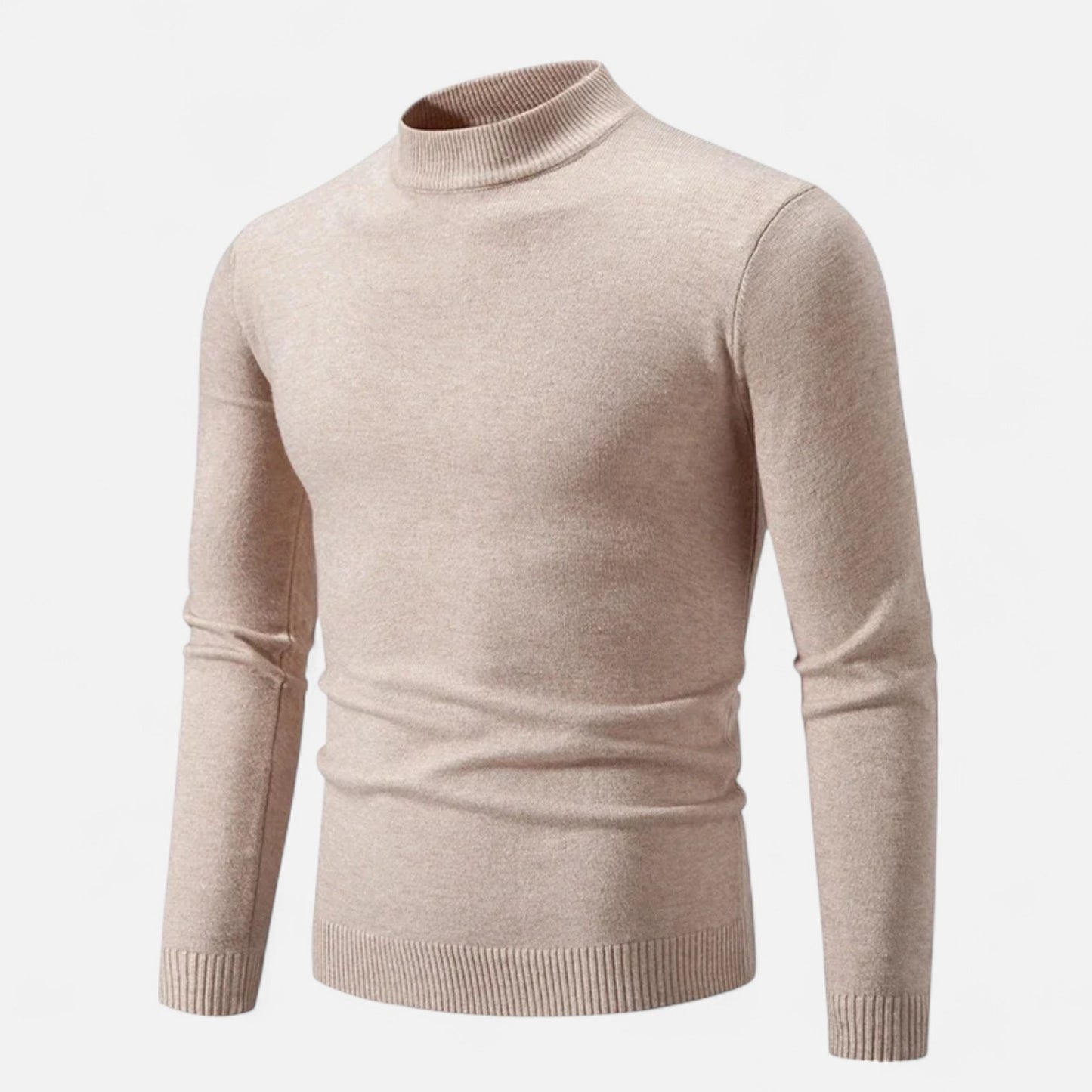 Velclairemode | Pull Homme à Col Semi-Montant – Maille Oversize, Col Élastiqué, Chaleur et Confort Décontracté